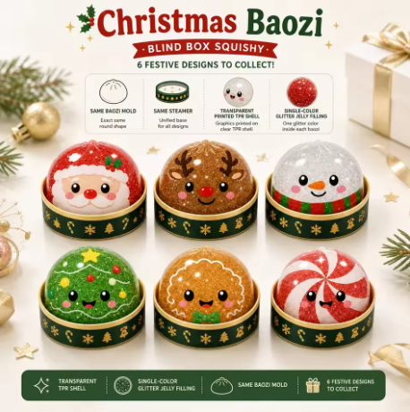 Christmas Peppermint Dumpling Squishy