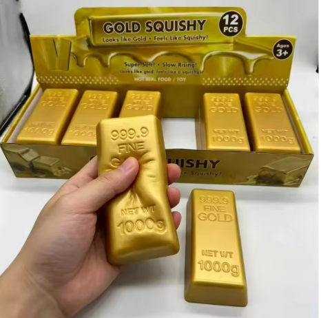 Gold Bar Squishy Stress Relief Toy