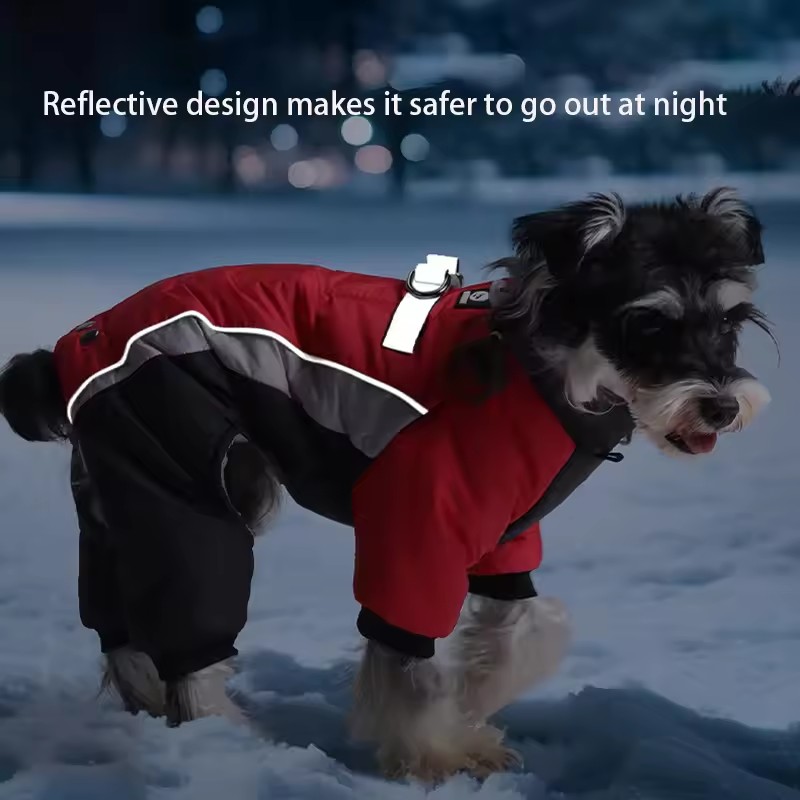 Reflective Warm Dog Snow Jacket – Windproof Insulated Winter Coat