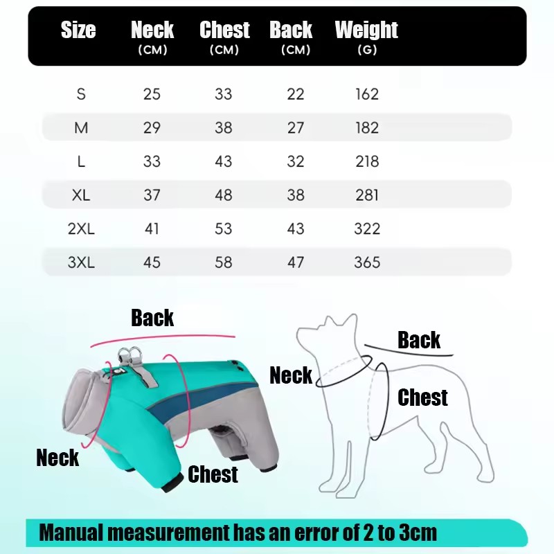 Reflective Warm Dog Snow Jacket – Windproof Insulated Winter Coat