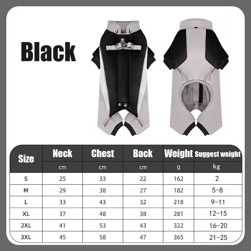 Reflective Warm Dog Snow Jacket – Windproof Insulated Winter Coat