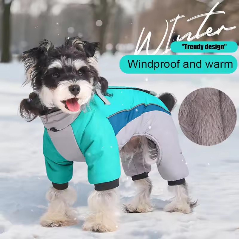Reflective Warm Dog Snow Jacket – Windproof Insulated Winter Coat
