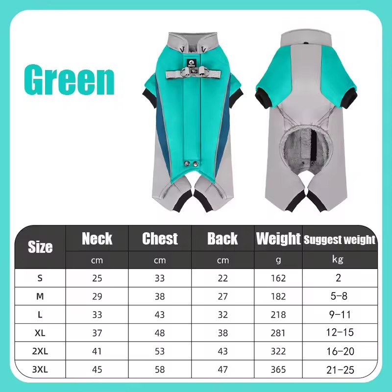 Reflective Warm Dog Snow Jacket – Windproof Insulated Winter Coat