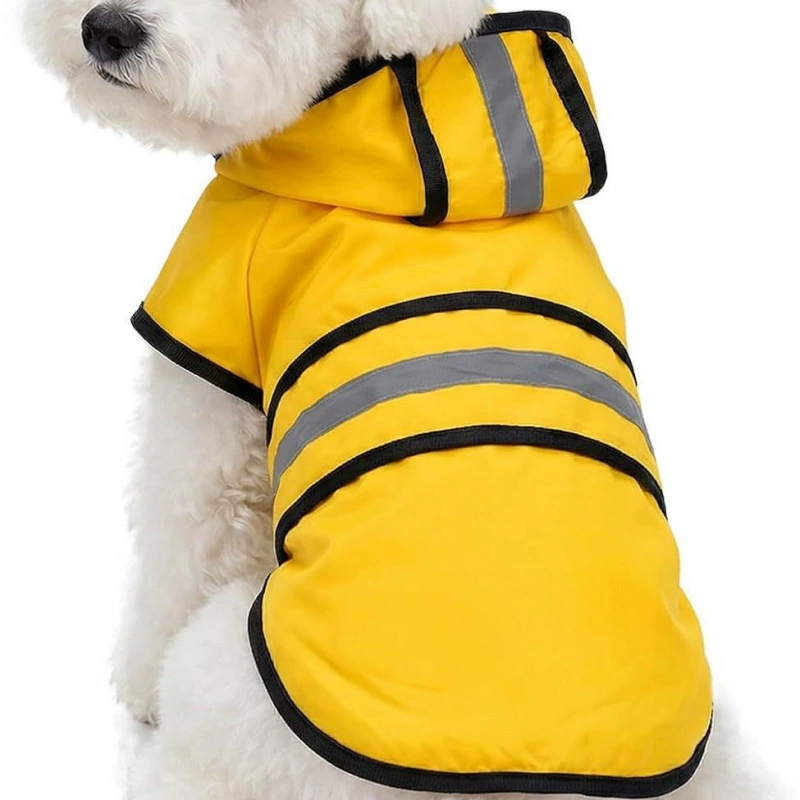 Reflective Waterproof Dog Raincoat – Hooded Lightweight Pet Jacket for Rainy Walks