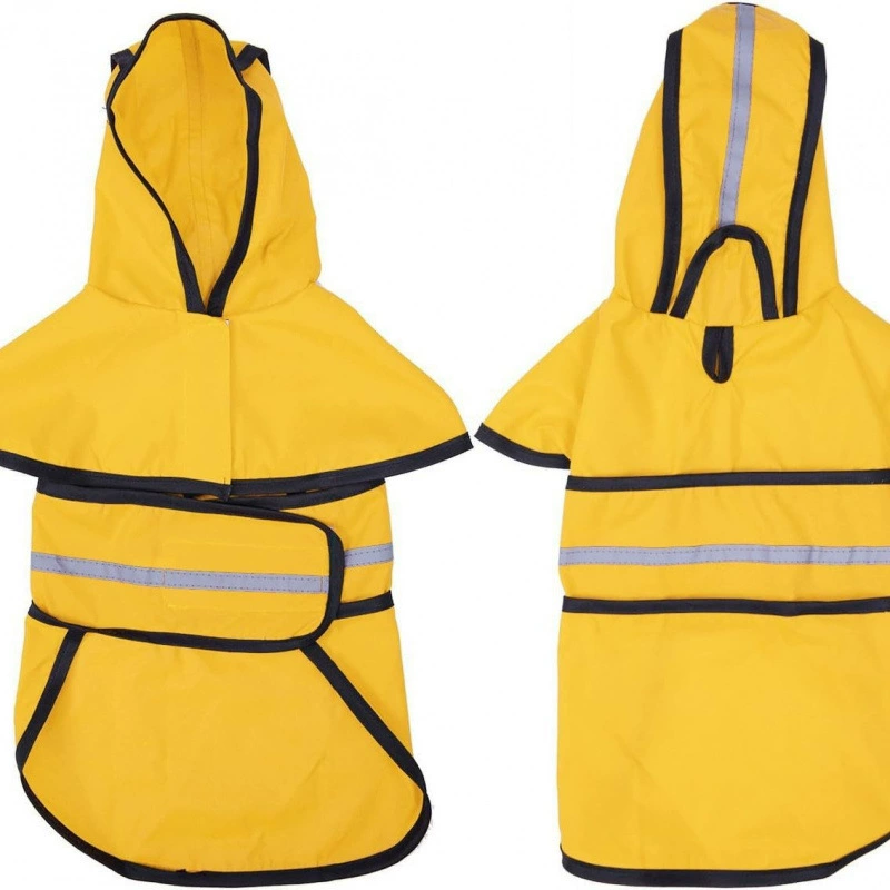 Reflective Waterproof Dog Raincoat – Hooded Lightweight Pet Jacket for Rainy Walks