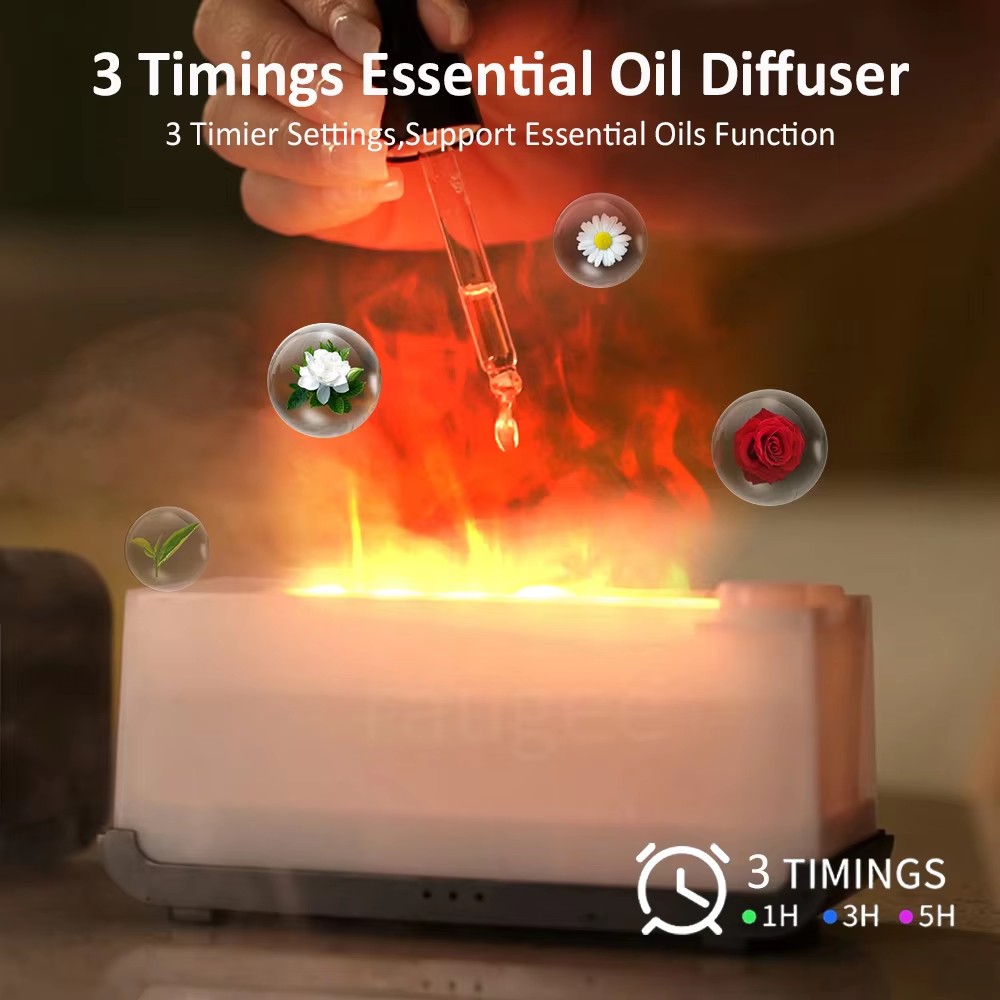 Flame Effect Aroma Humidifier & Essential Oil Diffuser