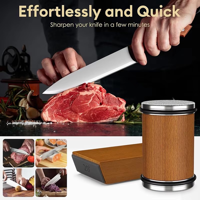 Classic Rolling Knife Sharpener with Diamond Whetstone