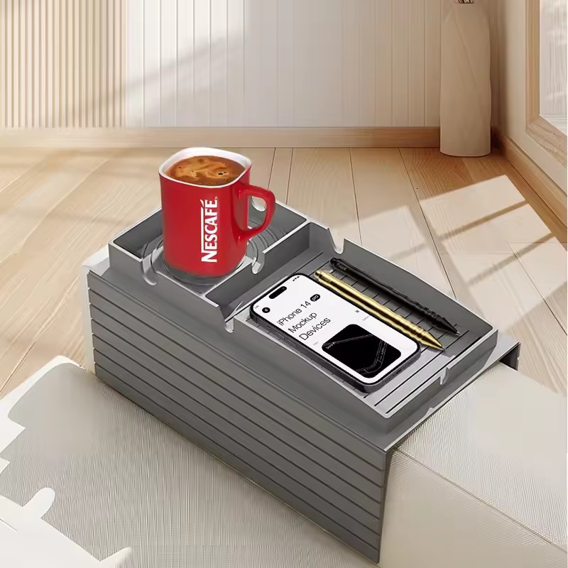 Silicone Couch Cup Holder Tray