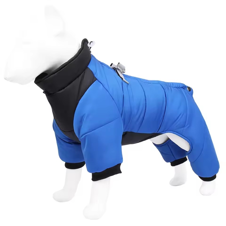 Waterproof Dog Snow Jacket – Warm Full-Body Pet Winter Jumpsuit