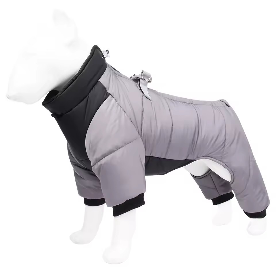 Waterproof Dog Snow Jacket – Warm Full-Body Pet Winter Jumpsuit