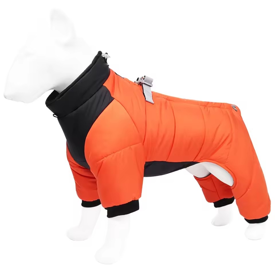Waterproof Dog Snow Jacket – Warm Full-Body Pet Winter Jumpsuit