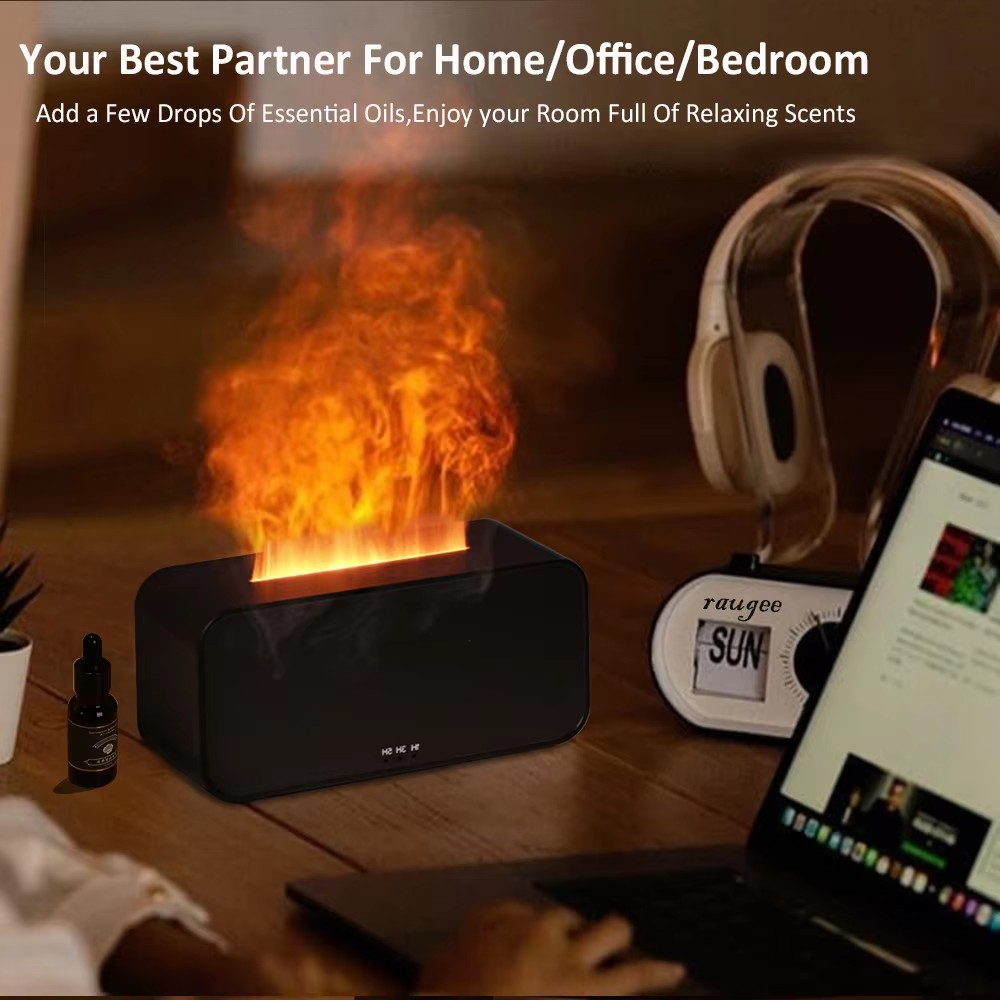 Flame Effect Aroma Humidifier & Essential Oil Diffuser