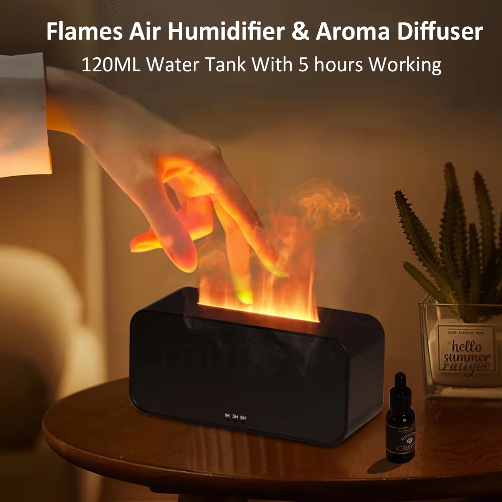 Flame Effect Aroma Humidifier & Essential Oil Diffuser