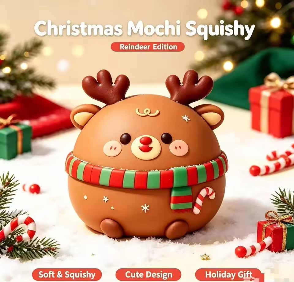 Christmas Mochi Squishy – Soft Holiday Sensory Toy