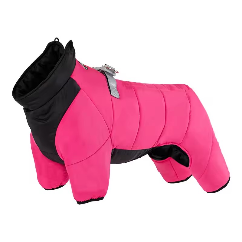 Waterproof Dog Snow Jacket – Warm Full-Body Pet Winter Jumpsuit
