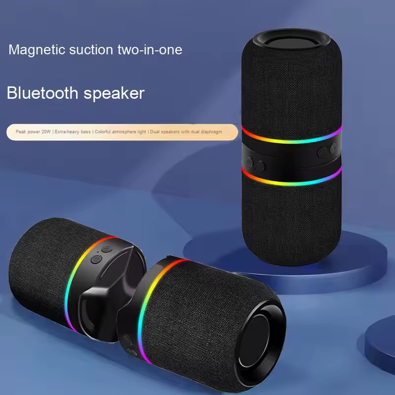 2-in-1 Magnetic Bluetooth Speaker with RGB Lights