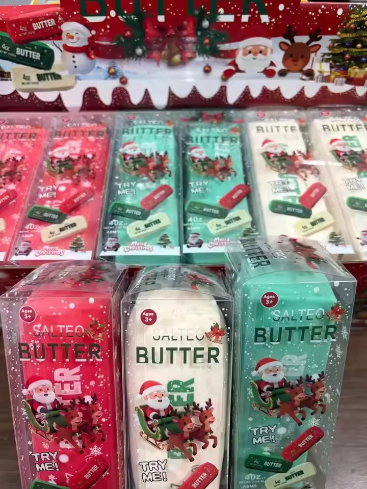 Christmas Butter Gel Squishy – Squeeze Tube Sensory Fidget Toy
