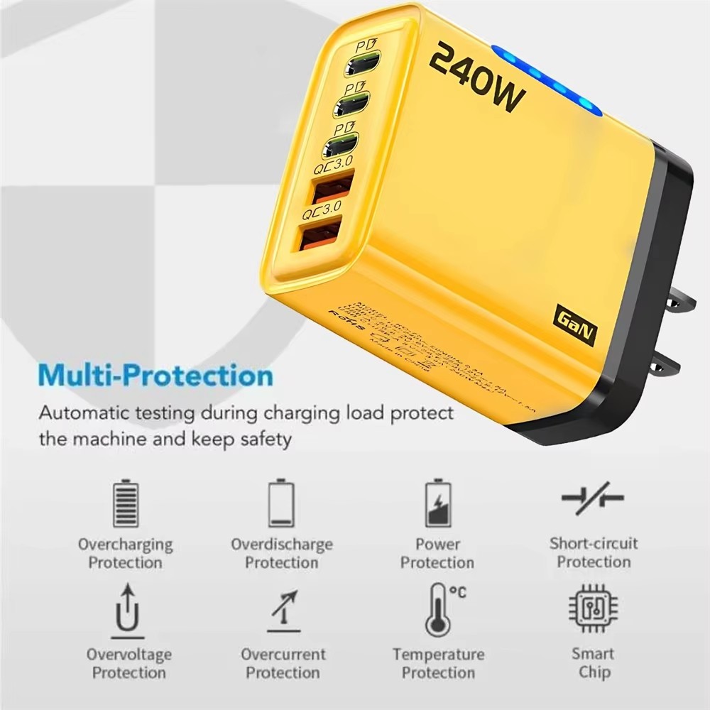 240W GaN 5-in-1 Fast USB Charger