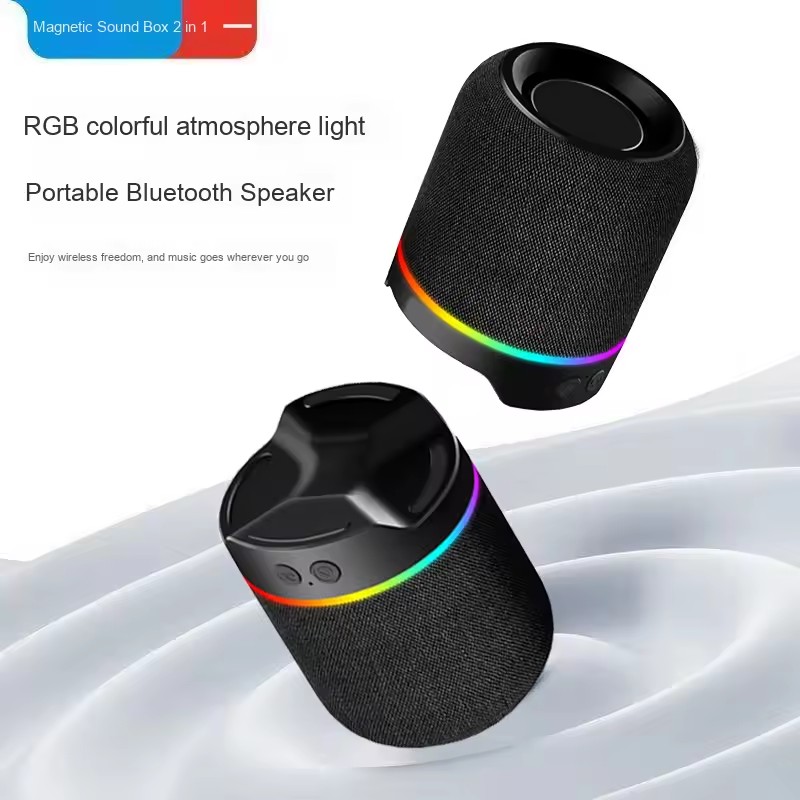 2-in-1 Magnetic Bluetooth Speaker with RGB Lights