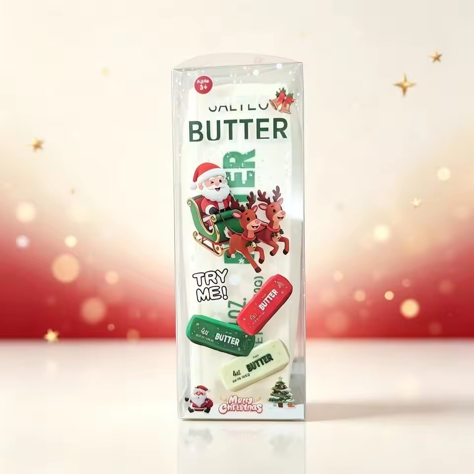 Christmas Butter Gel Squishy – Squeeze Tube Sensory Fidget Toy