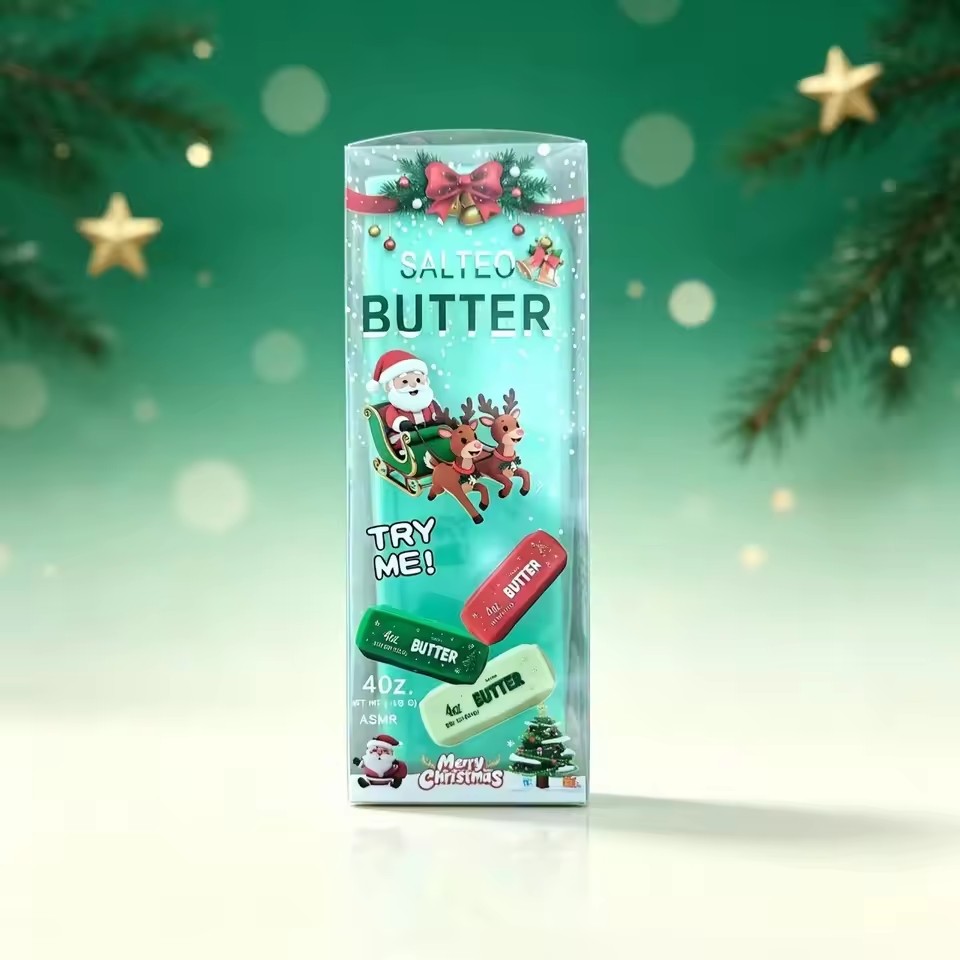 Christmas Butter Gel Squishy – Squeeze Tube Sensory Fidget Toy