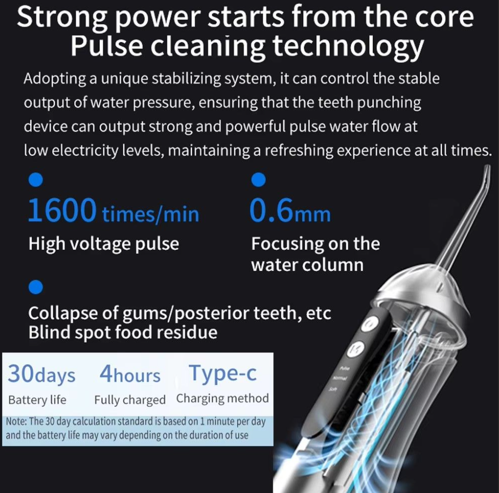 200ML Portable Rechargeable Water Flosser