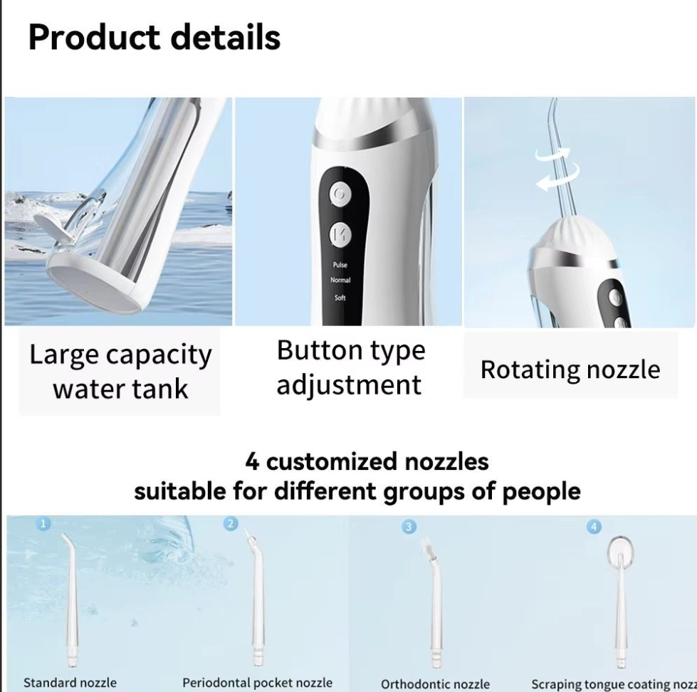 200ML Portable Rechargeable Water Flosser