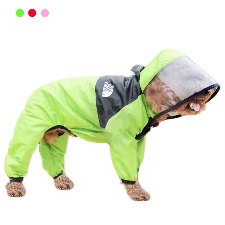 Waterproof Hooded Dog Raincoat – Reflective Full-Body Pet Rain Jacket for Small to Large Dogs