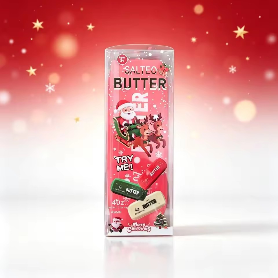 Christmas Butter Gel Squishy – Squeeze Tube Sensory Fidget Toy