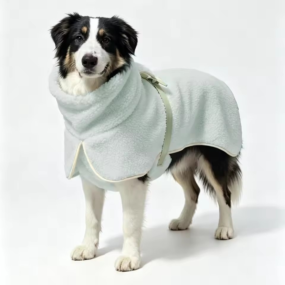Warm Fleece Dog Snow Jacket – Adjustable Winter Coat for Small to Large Dogs