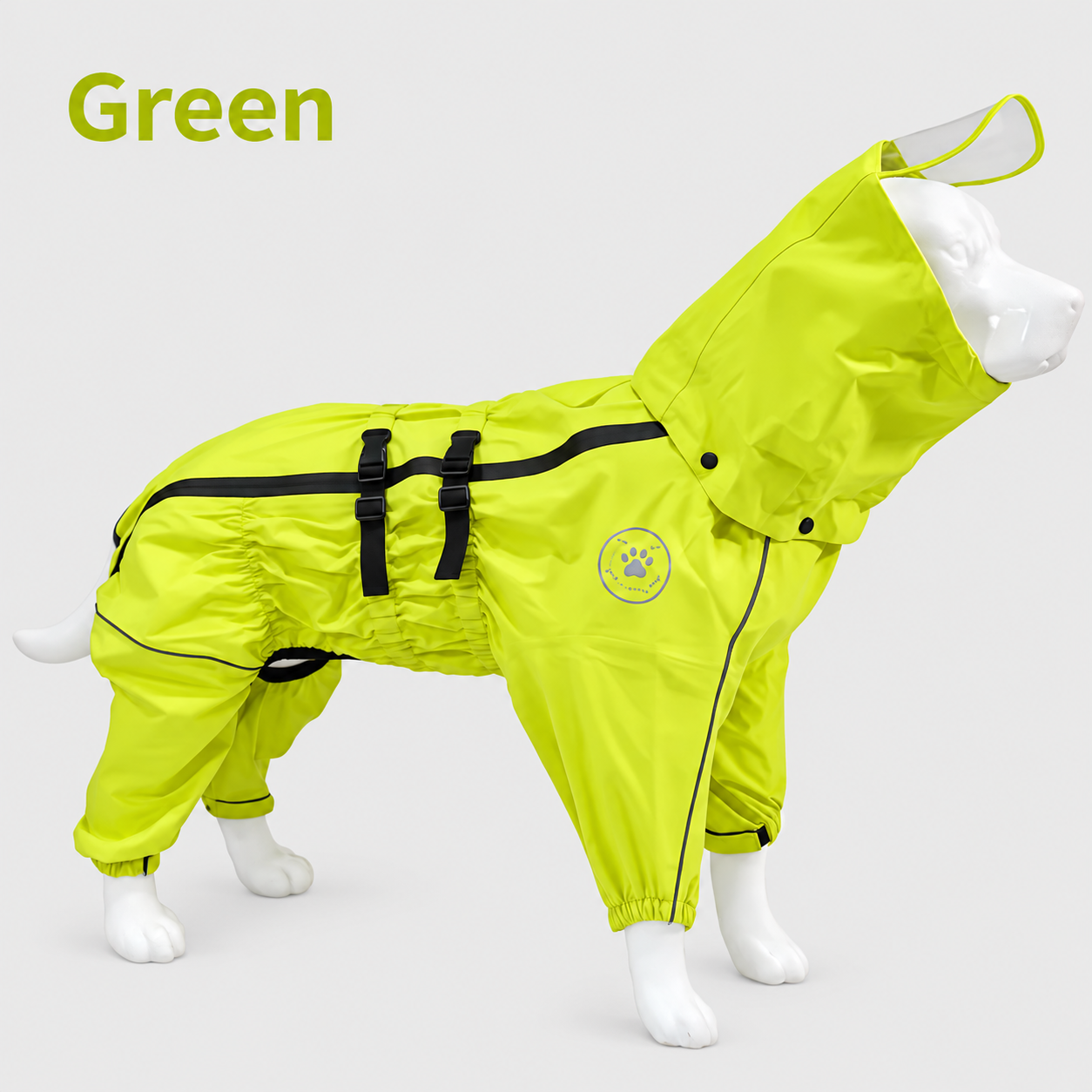 Full-Body Hooded Dog Raincoat – Waterproof Adjustable Pet Jumpsuit for Outdoor Walks - Image 3