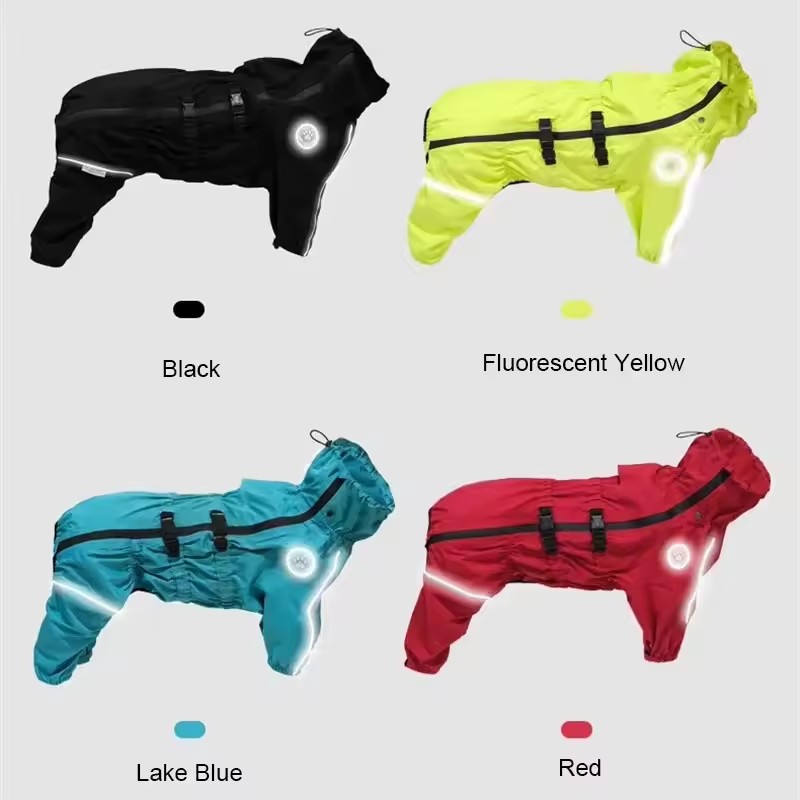 Full-Body Hooded Dog Raincoat – Waterproof Adjustable Pet Jumpsuit for Outdoor Walks - Image 4