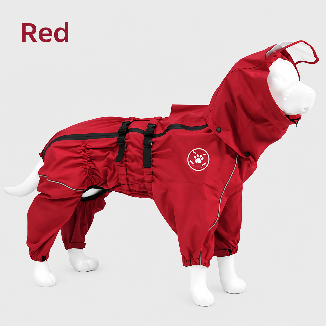 Full-Body Hooded Dog Raincoat – Waterproof Adjustable Pet Jumpsuit for Outdoor Walks - Image 7